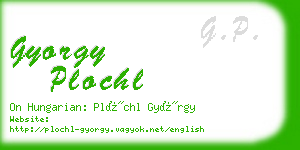 gyorgy plochl business card